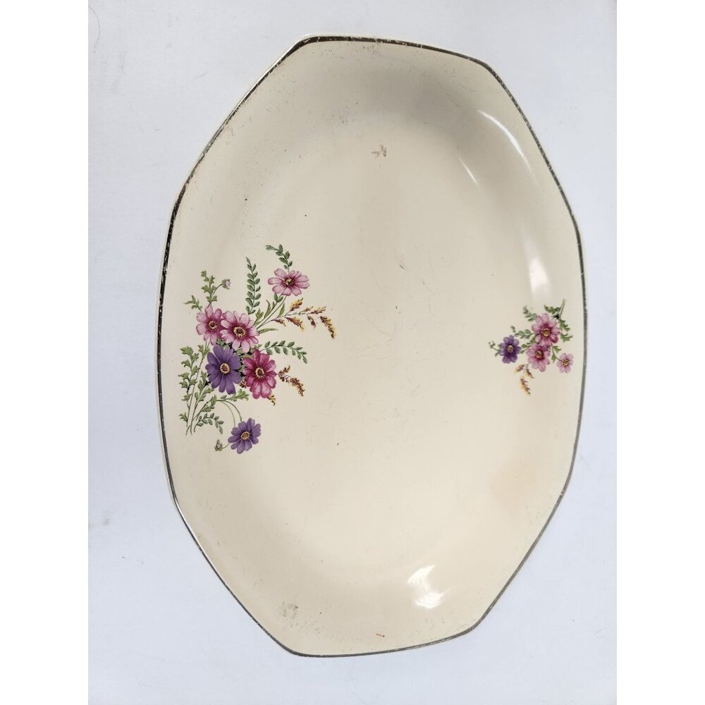 Vintage Homer Laughlin Octagonal Platter Y137 Pattern